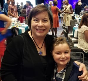 Claire Lachance and godson