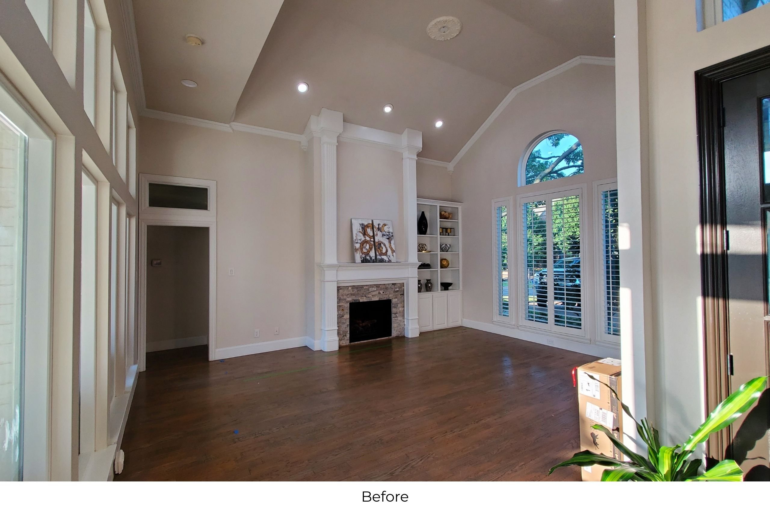 BEFORE: Colleyville, TX home office conversion and powder bath addition