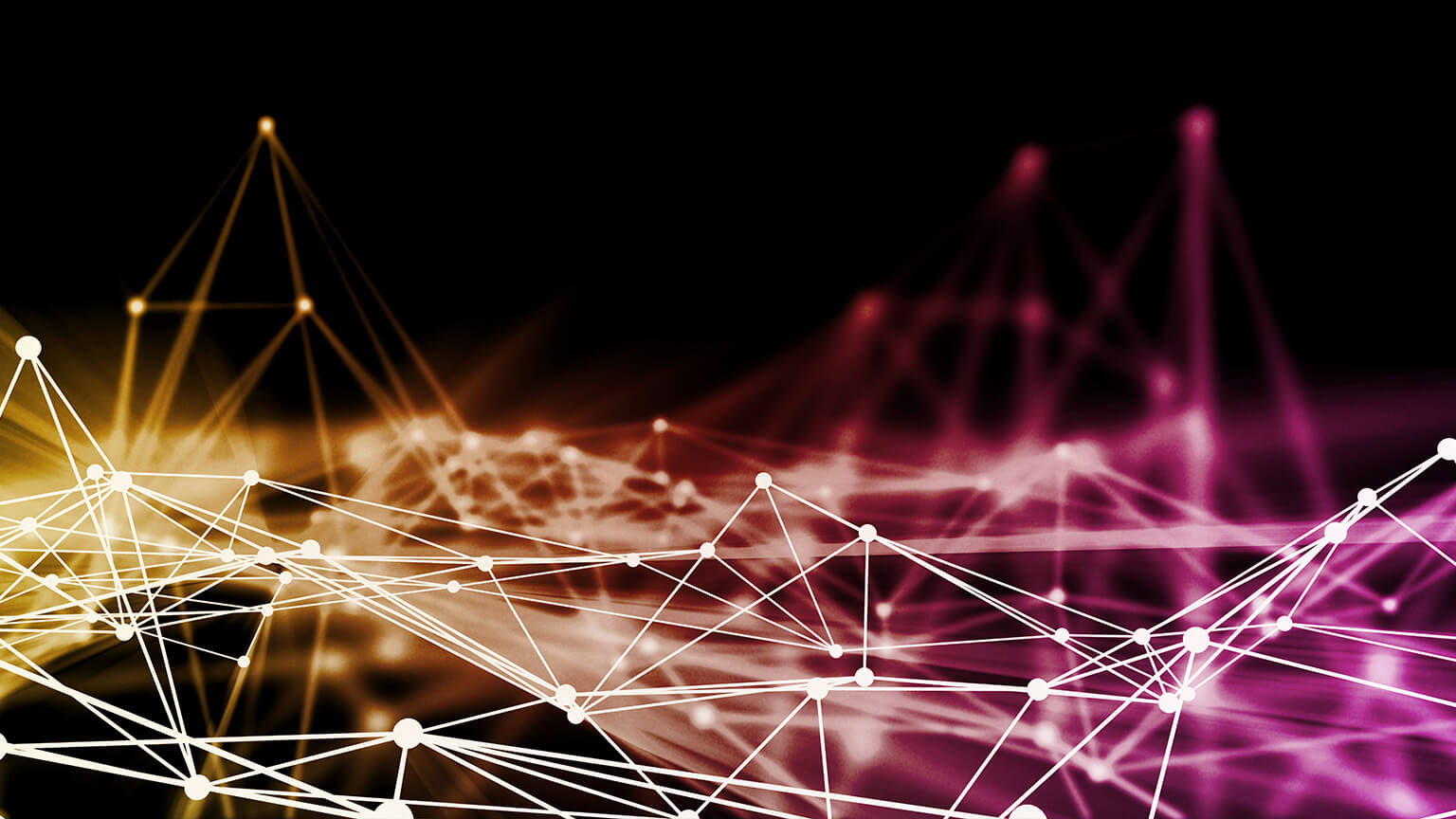 Abstract photo of a network of points and connections