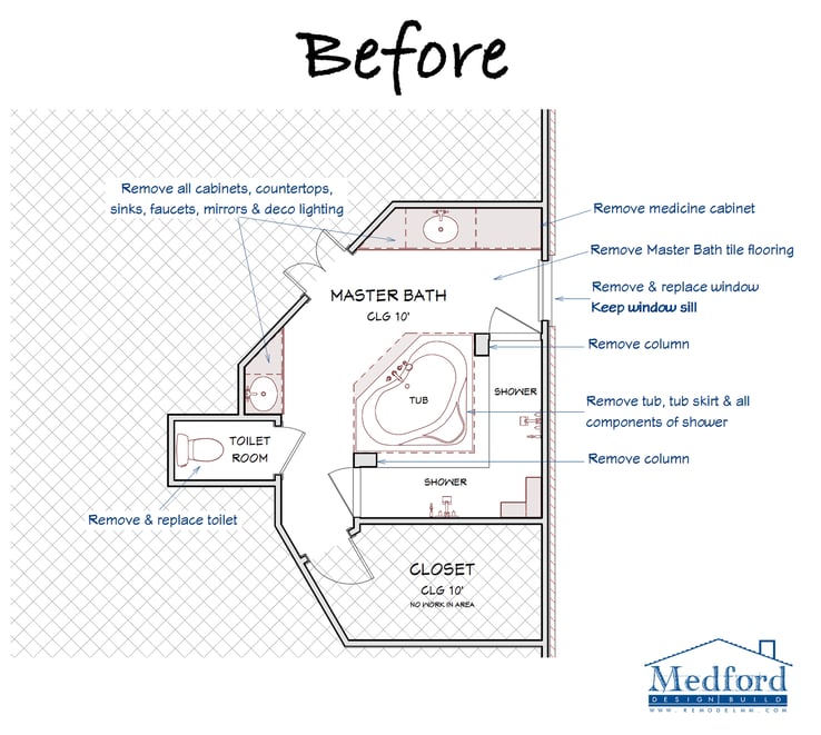 bathroom spa-renovation floor plan - before