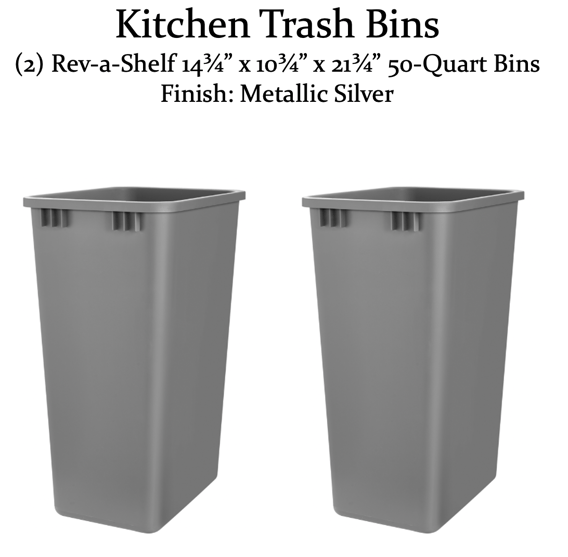 kitchen trash bins