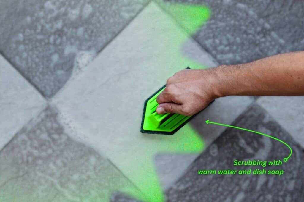 how to clean floor tile grout
