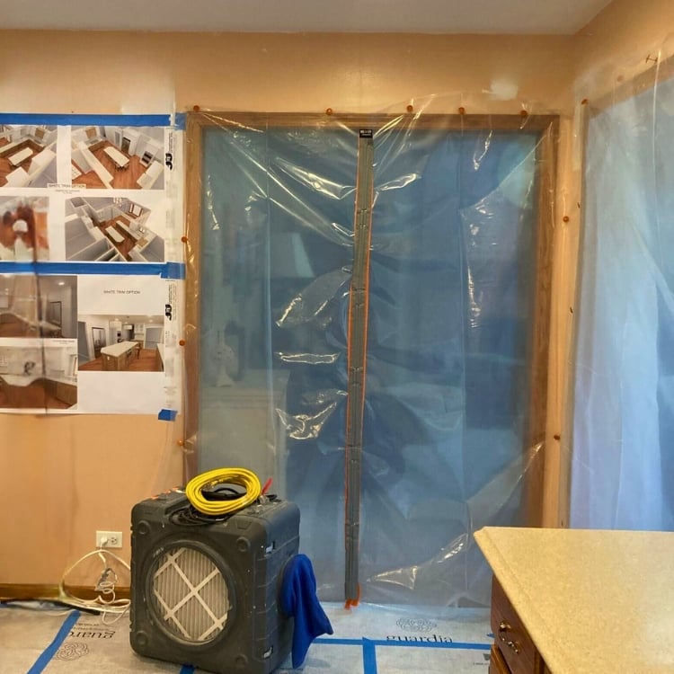 dust control in kitchen remodeling in naperville