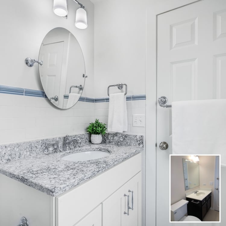 Winfield Bathroom Remodel: Guest & Powder Room Transformation with Timeless Elegance