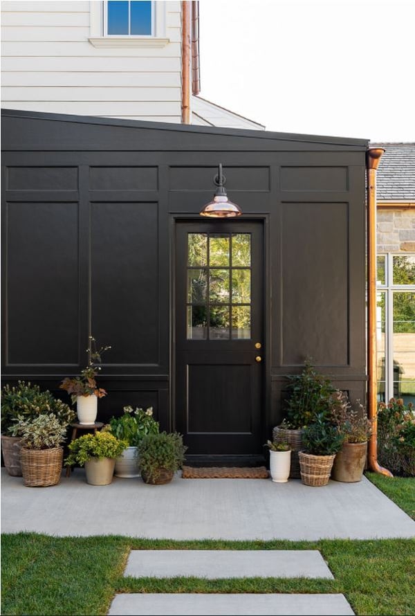 A board and batten exterior feature by Studio Mcgee