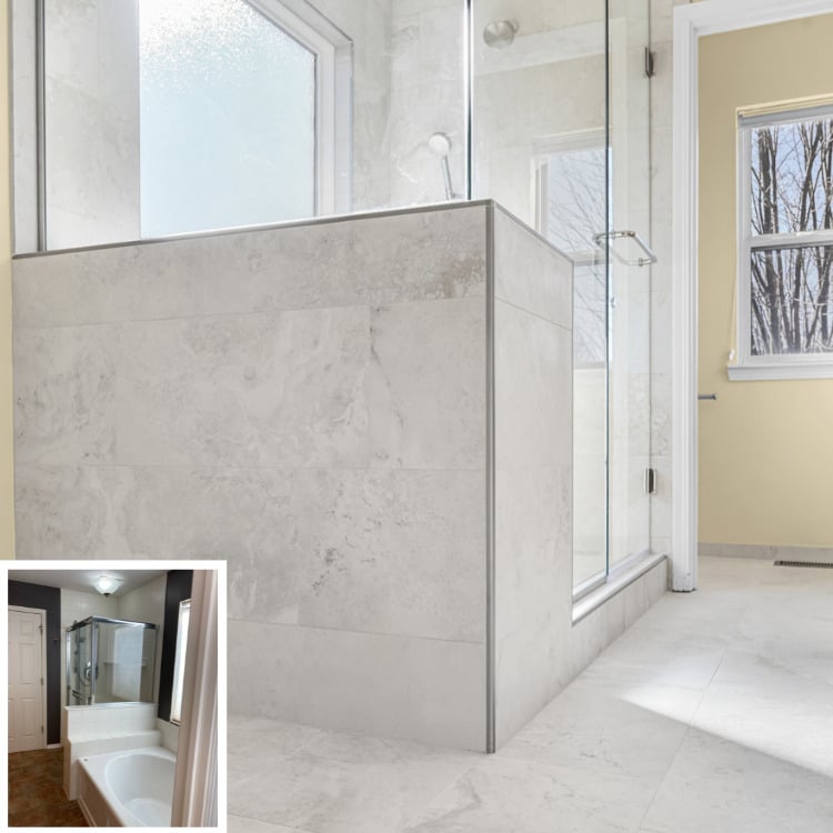 Bright & Modern Master Bathroom Remodel in Aurora