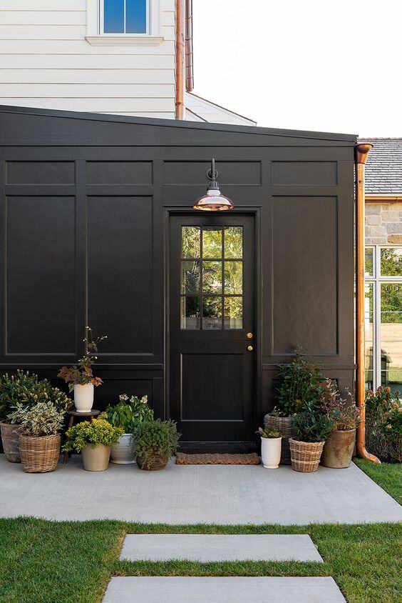 A beautiful house with copper half round gutter