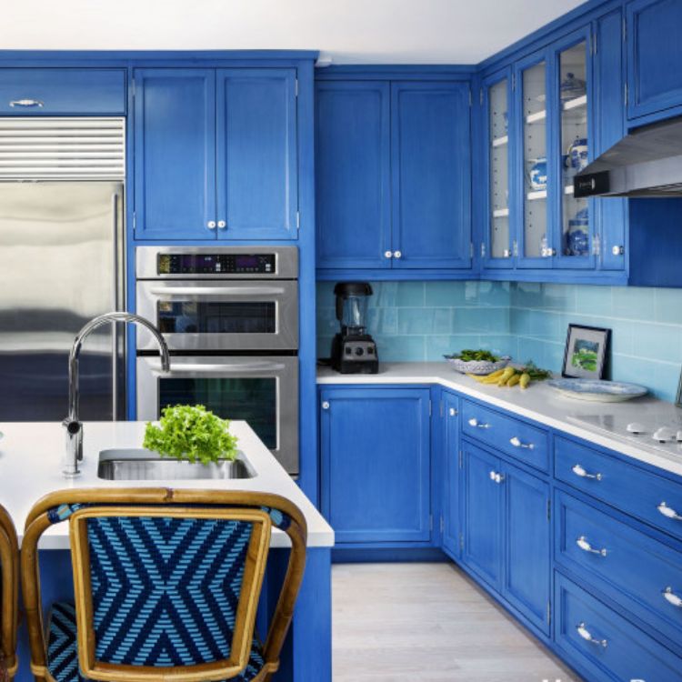 Ten Inspiring Navy Kitchen Ideas