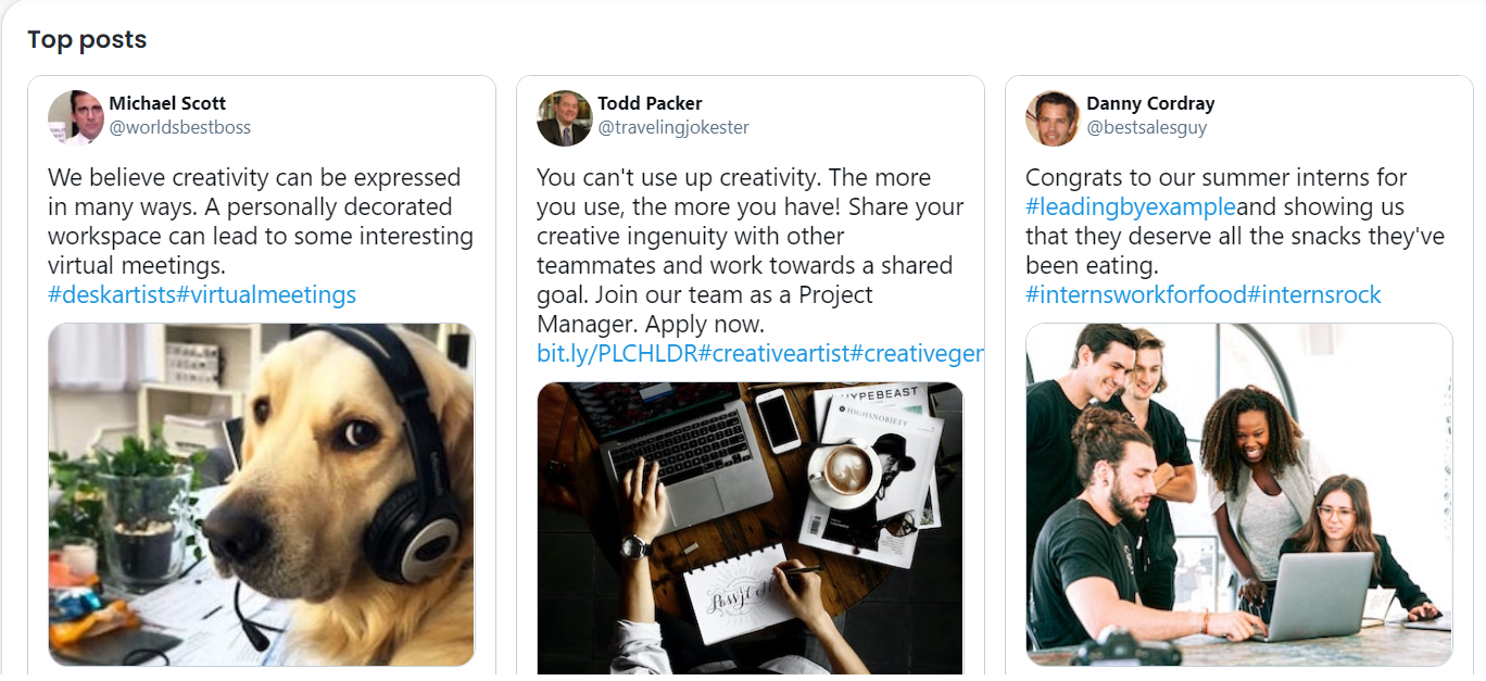 Social media recruiting metrics top posts