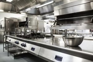 well cleaned restaurant kitchen