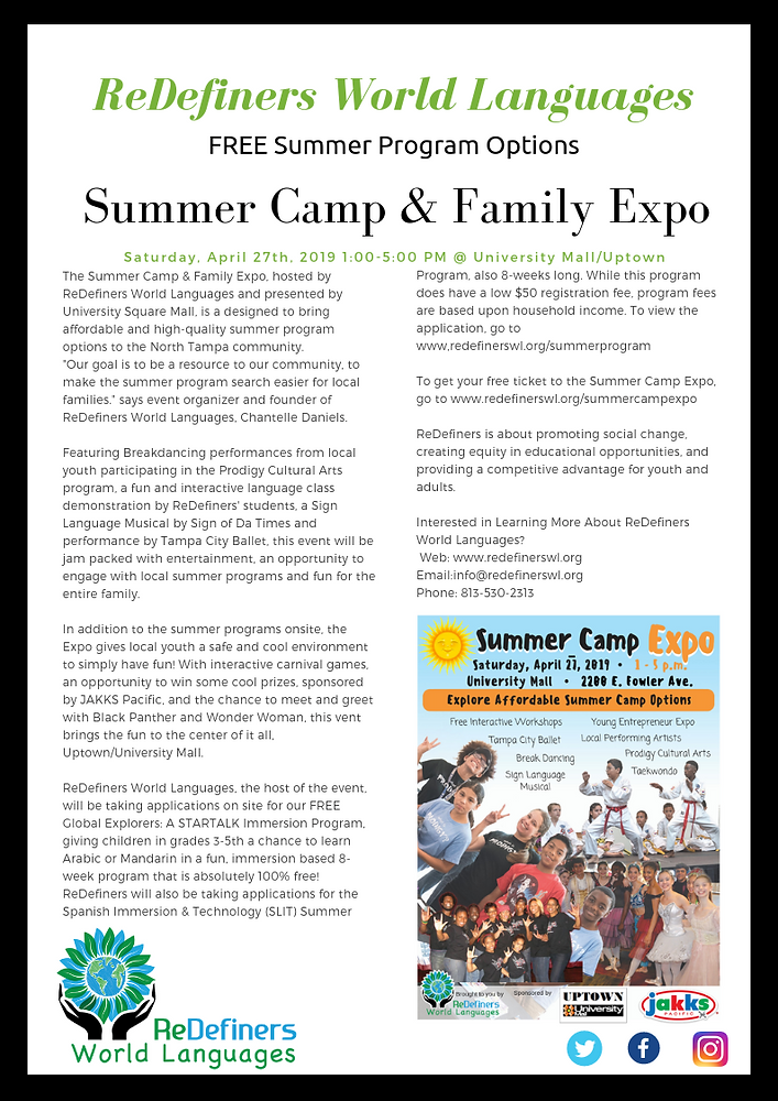 FREE Summer Camp? YES! Come Out to the Summer Camp Expo to Learn More...