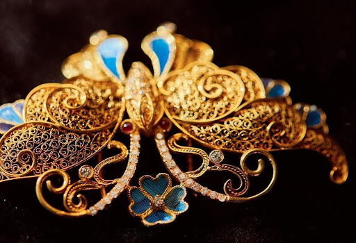 This is an example of a gold filigree butterfly.