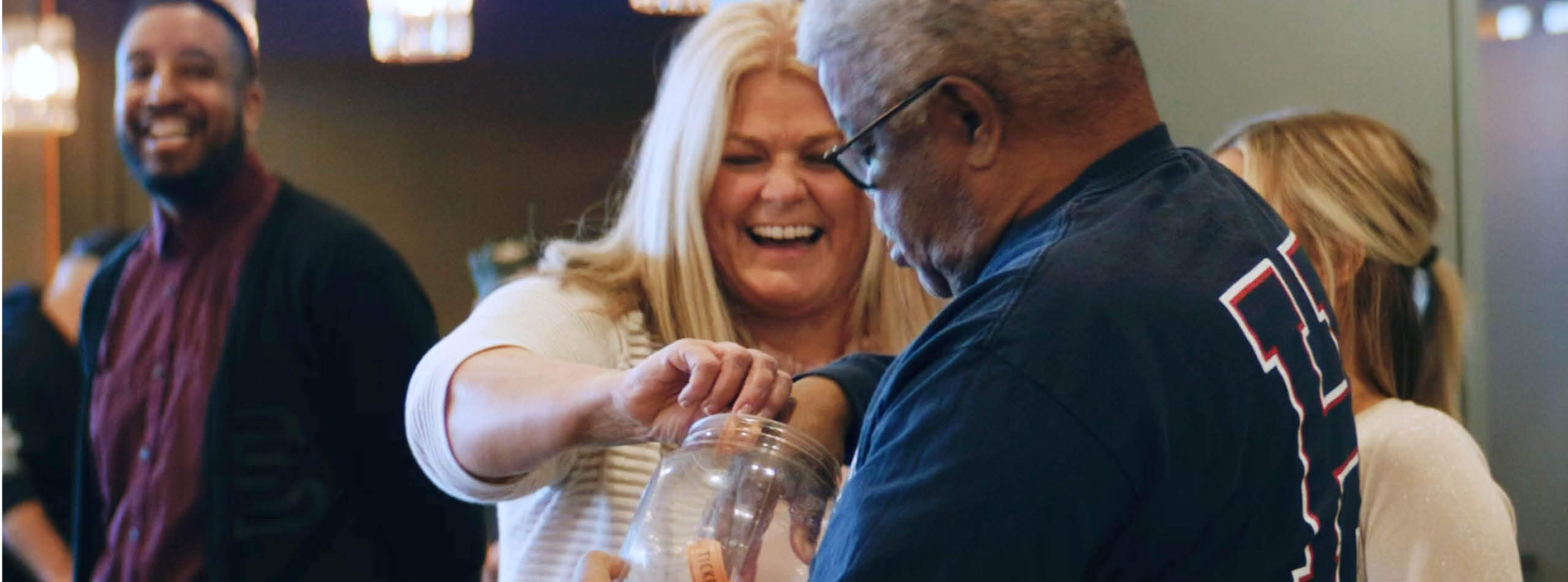 RetireeFirst staff members and members talkng