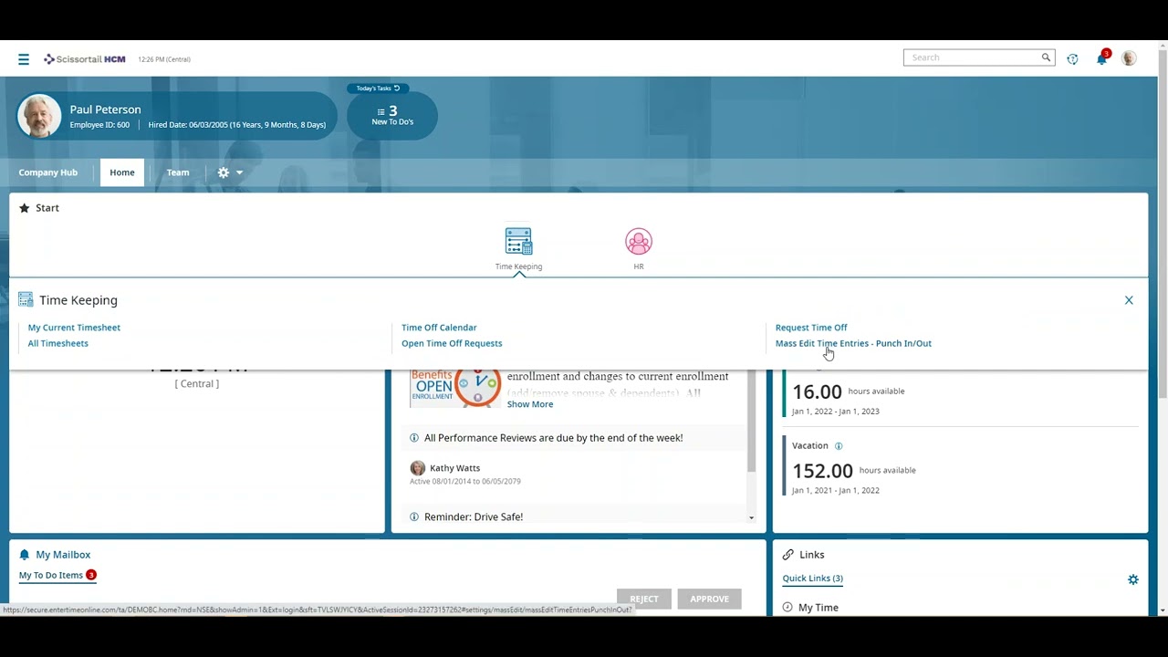 How to Easily Clock In a Group of Employees with Scissortail Time and Attendance