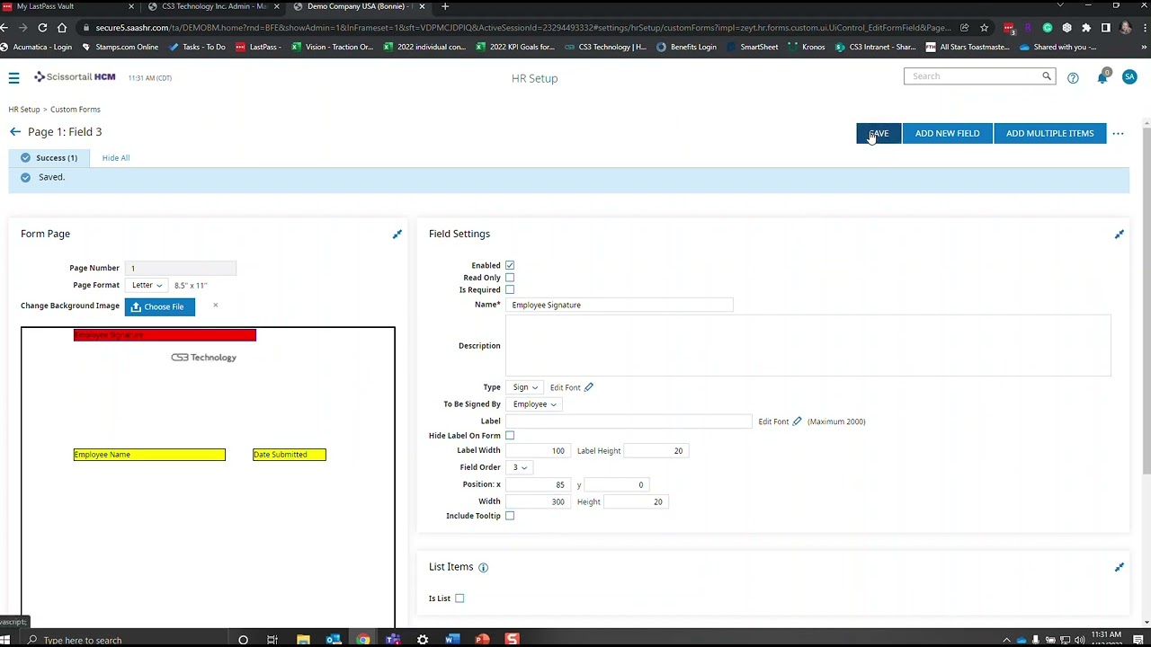 Scissortail Custom Forms Part 1: How to Create a Simple Employee Acknowledgement Signature Page