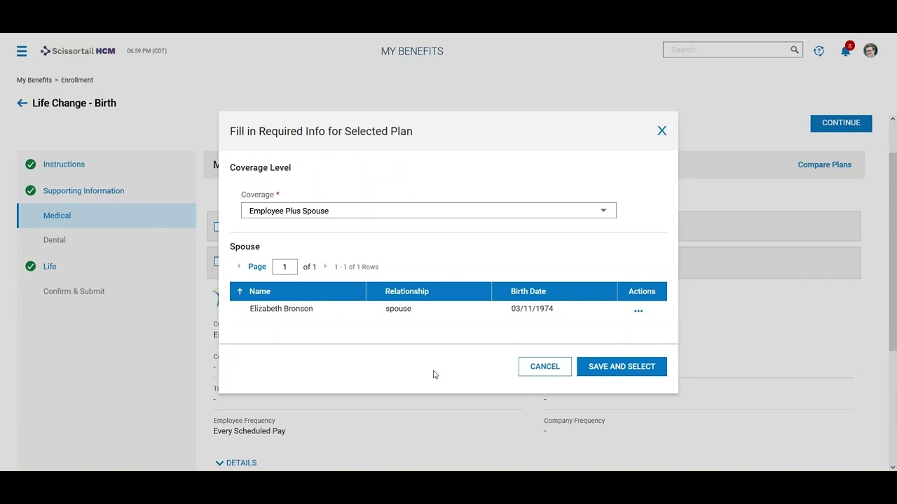 How Employees Request a Life Event Entry in Just a Few Clicks in Scissortail