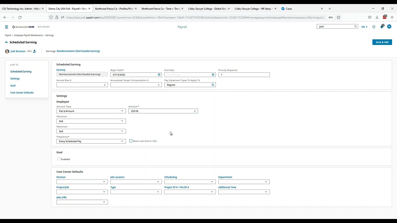 How to Set Up Recurring Earnings for Your Employees Using CS3 Payroll