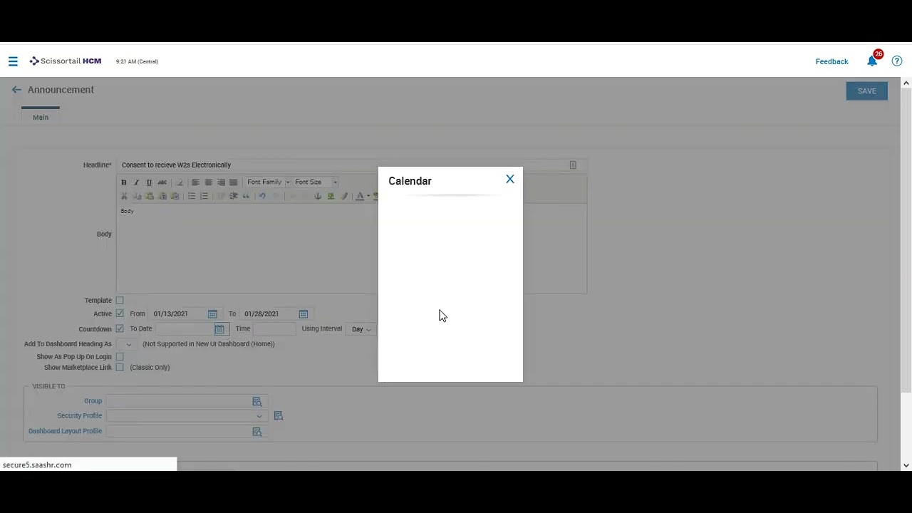 How to Create an Announcement in Scissortail