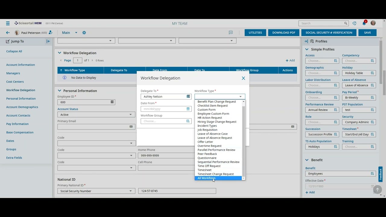 How to Add Delegates in Scissortail HCM