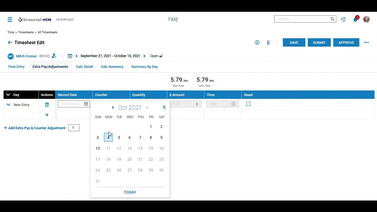 How to Enter Flat Amounts for an Employee's Timesheet