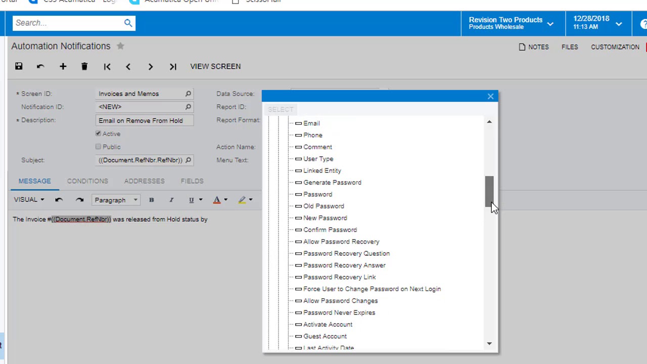 Creating Automated Notifications with Acumatica ERP