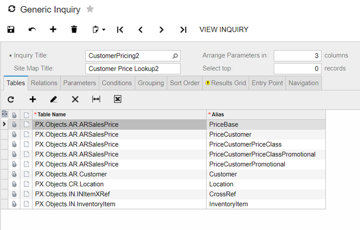 Developing Customer Pricing Generic Inquiries