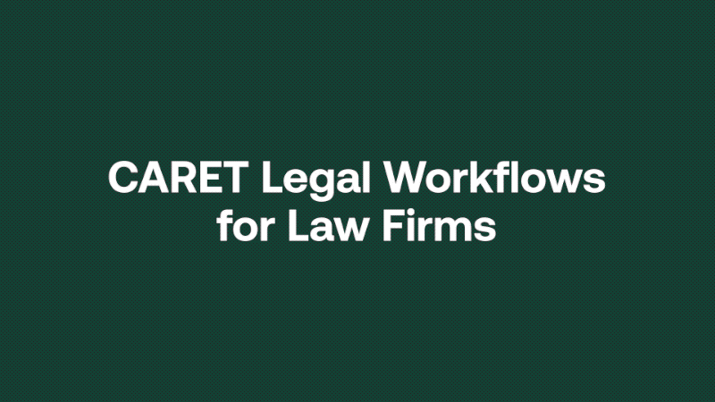 Example of real CARET workflows