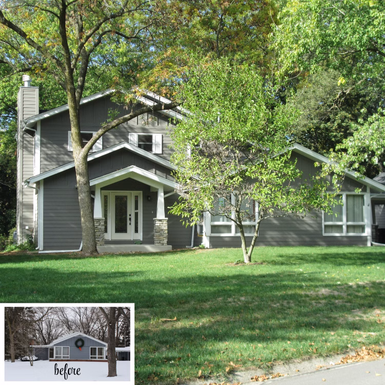 before and after second story home addition