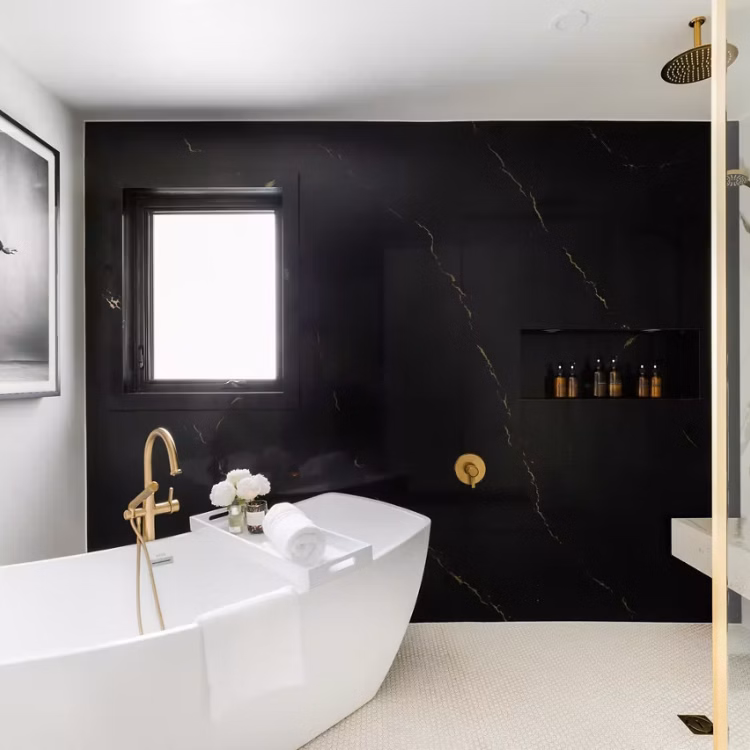 Luxurious and Innovative: Solid Surface Quartz Walls in Your New Bathroom Remodel 
