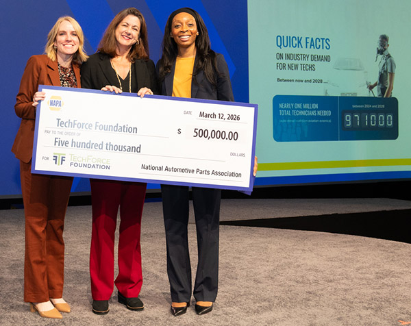 NAPA Surprises TechForce Foundation with $500,000 Donation