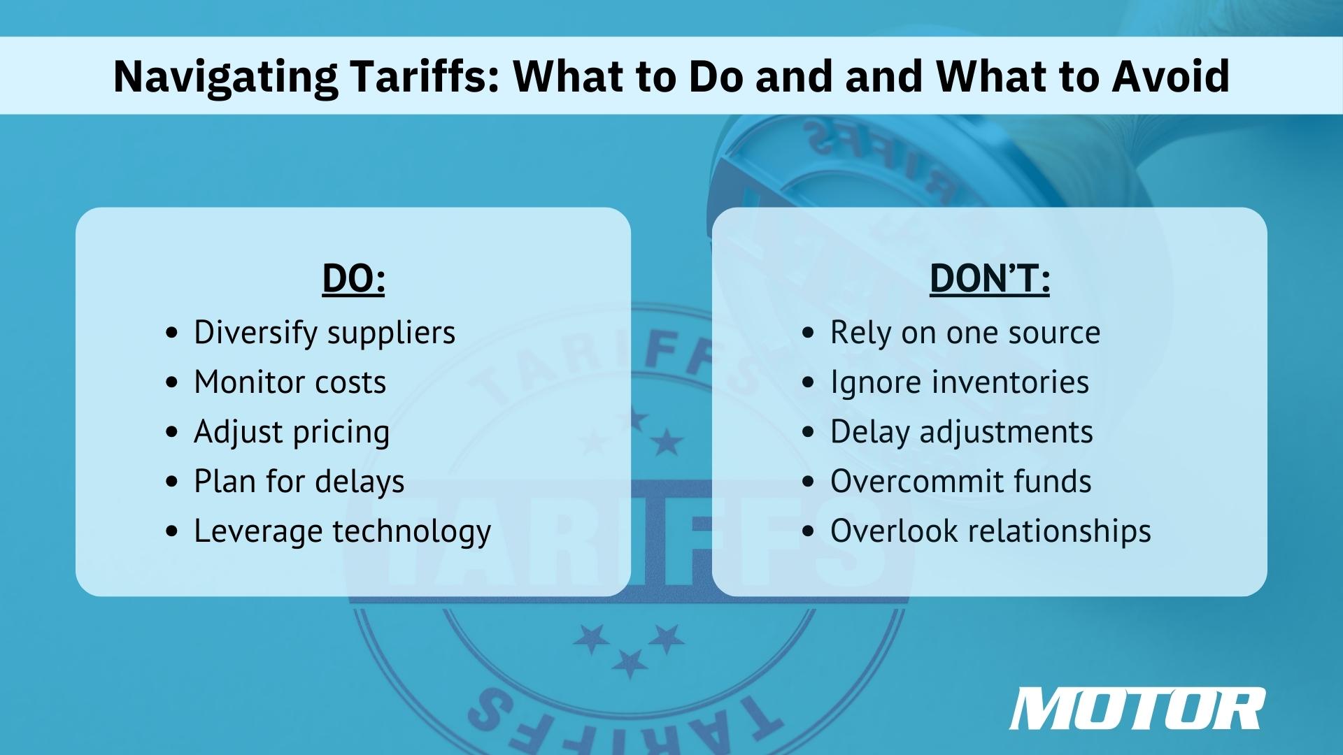 Quick Tips for Navigating Tariffs in the Auto Industry
