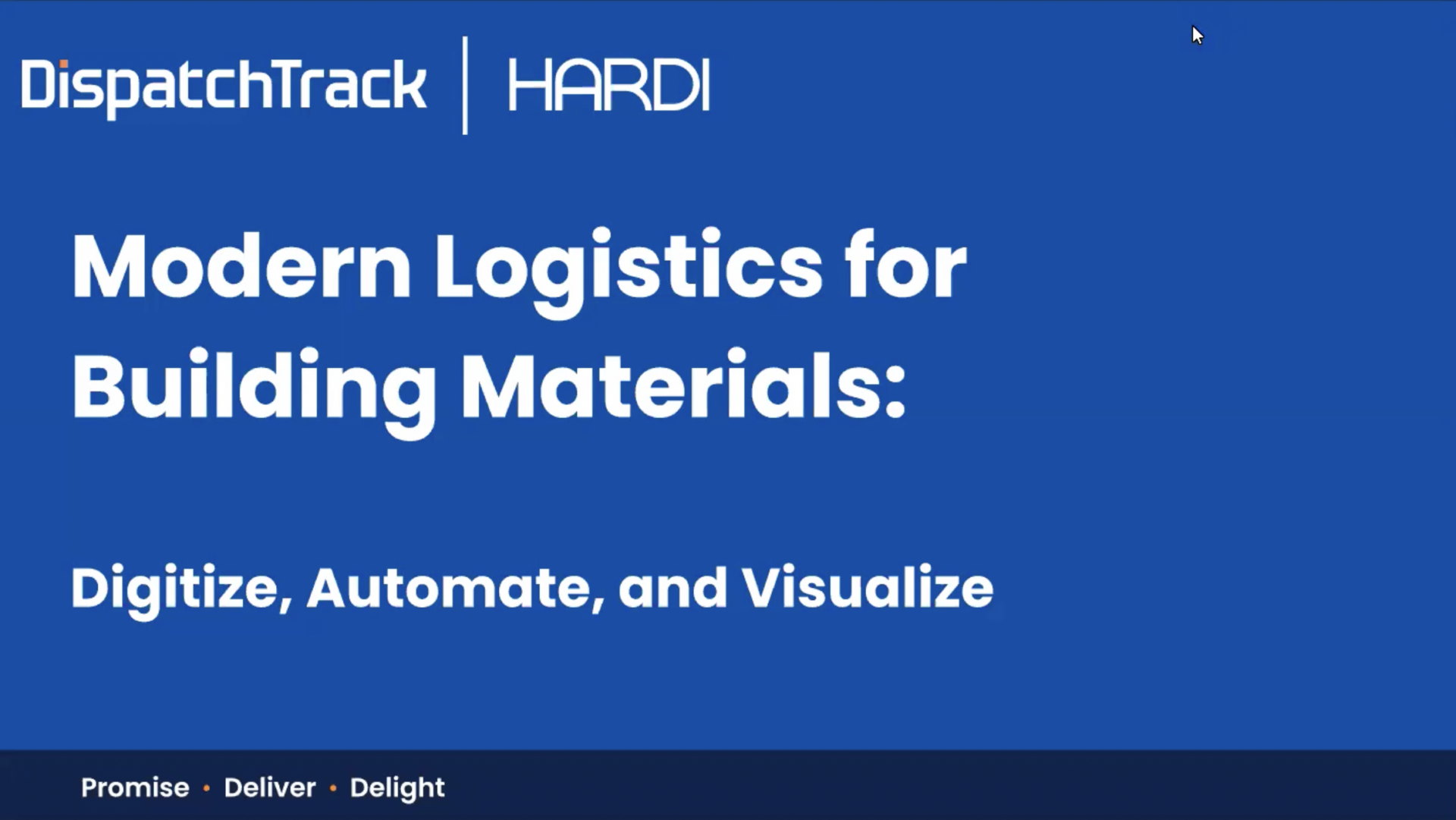 Modern Logistics for Building Materials [HARDI Webinar]