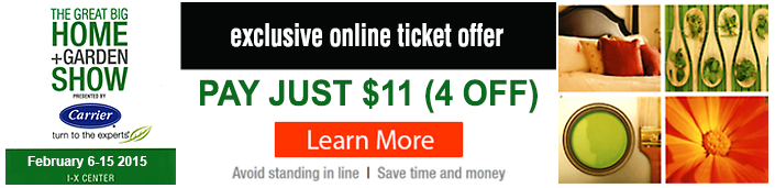 Save $4 off tickets to the 2015 Great Big Home and Garden Show