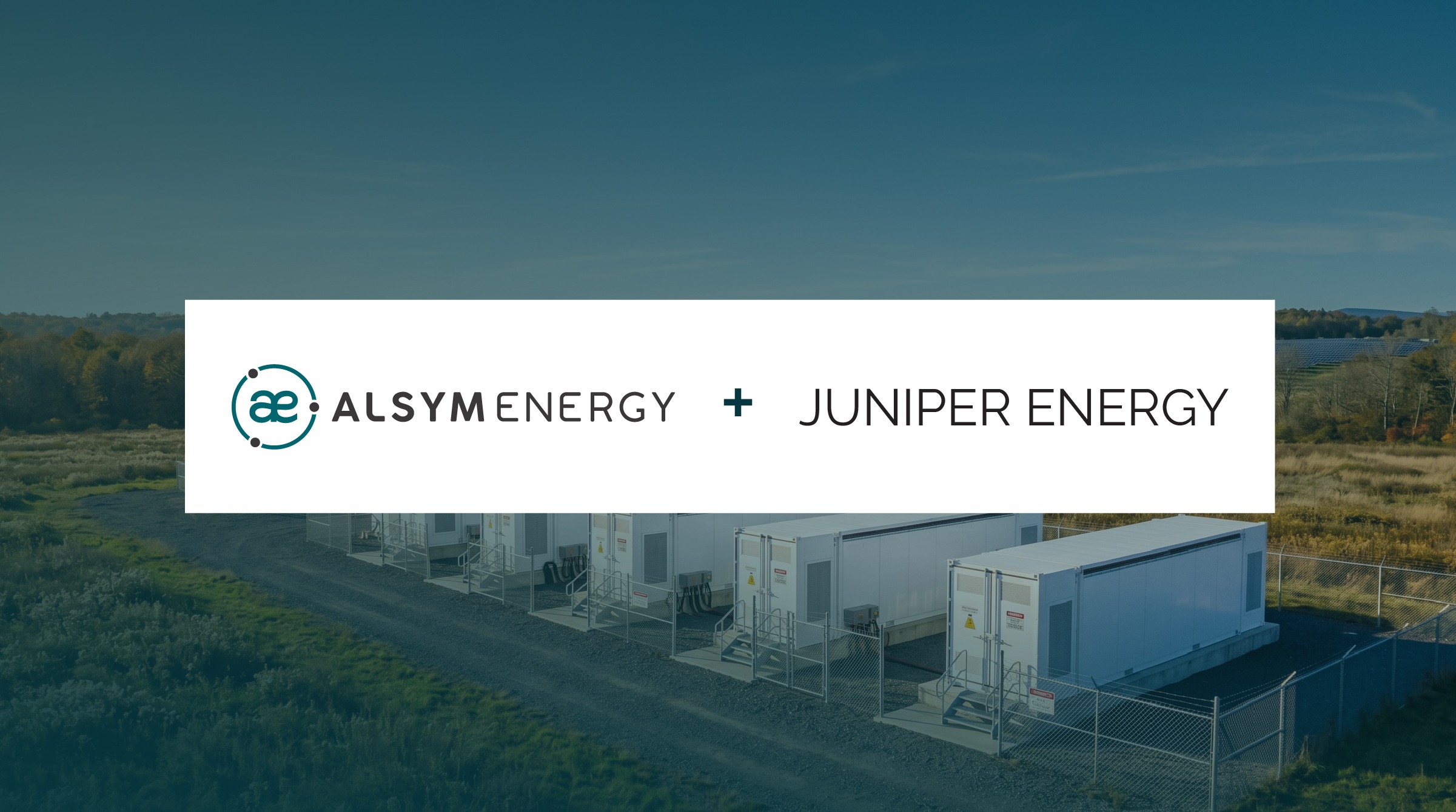 Alsym Energy and Juniper Energy Partner to Deploy 500MWh of Non-Flammable, Sodium-Ion Storage