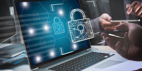 lock on a laptop screen